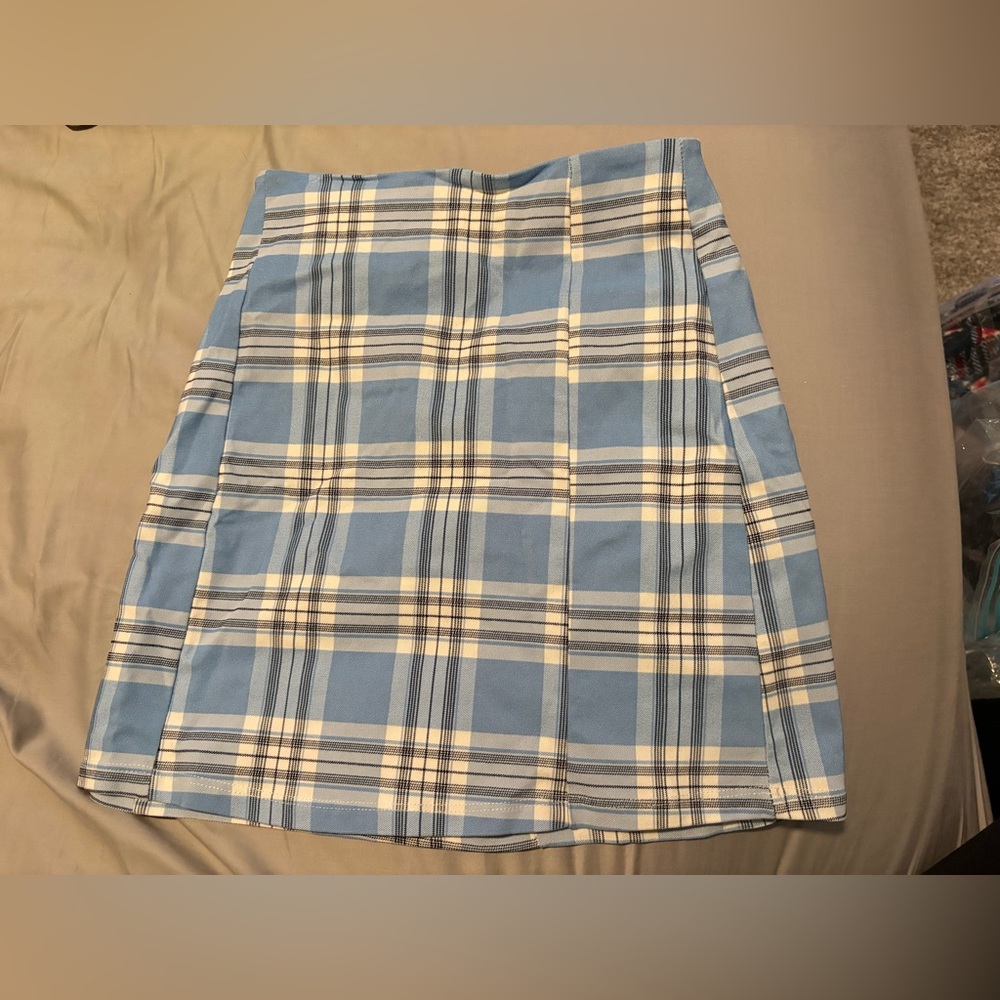 Altar'd State Blue A-Line Knee-Length Skirt